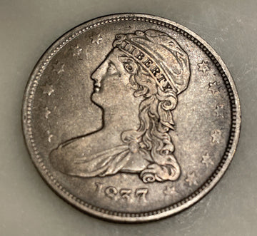 1837 reeded edge 50 cents extra fine beauty strong eagle on reverse