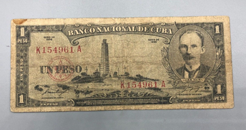 EP21: 1956 Caribbean 1 Peso Note / Good Condition / Collectors Item