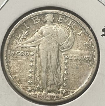 Q17 1917D Standing Lib Quarter Gorgeous Choice XF+nice add’n esoteric Free SH US