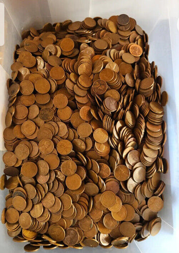 Lot Mixed Wheat c -500 Count Bag guaranteed some coins over100 years old Free SH