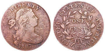 LARGE CENT, DRAPED BUST (1796- 1807) EXTRA FINE