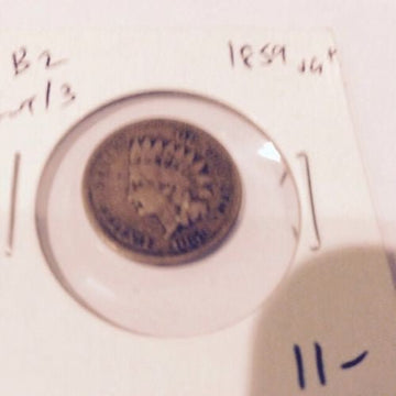 1859 Copper-Nickel Indian Cent Very Good + Nice Example - US CoinSpot