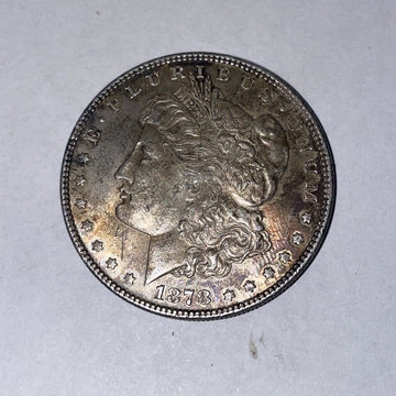 1878 7tf rev of 78 Morgan Silver Dollar BU Toned 1st Yr Issue middle TF maybe/8 - US CoinSpot