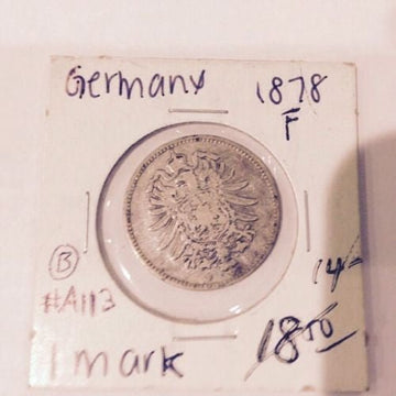1878 F German Empire 1 Mark World Silver Coin - Germany - US CoinSpot
