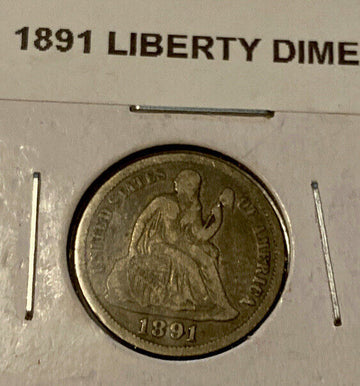 KD022 19th Century Seated Lib Design Heirloom or Family Memento Last yr of Issue