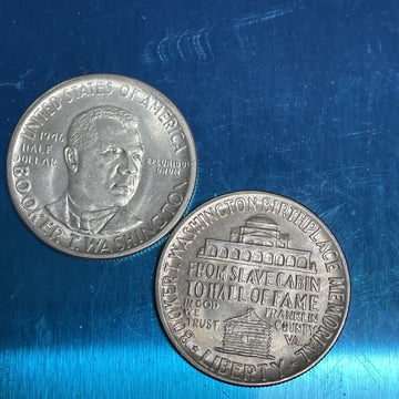 1946 BookerT Washington Commemorative Silver Half $ Ch BU World Reknowned Orator