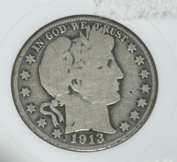 1913 Barber Silver Half Good very nice for the grade great rims! Price Cut!