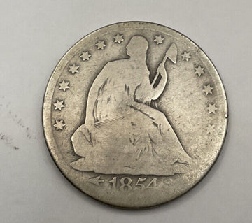 1854 Walking Liberty Silver Half Dollar choice Very Good