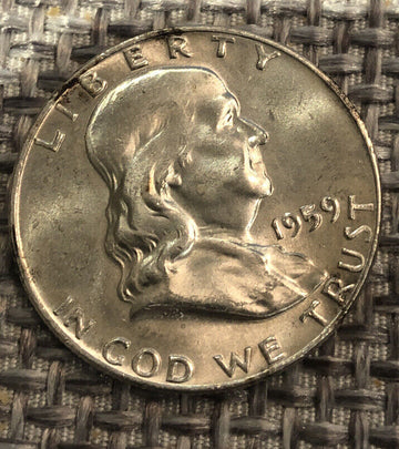 SC 1959 D Franklin Liberty Bell Half Dollar