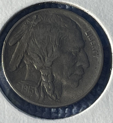 1913 full sharp horn Buffalo Nickel Almost Uncirculated gr8 Features type Coin