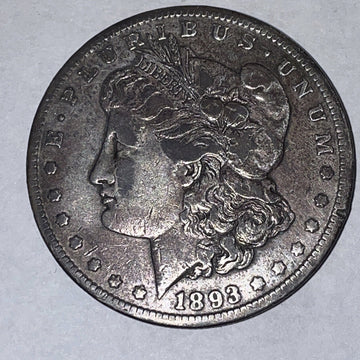 1893 cc scarce Carson City Dark Tone Very Fine Morgan Dollar lo offer free ship