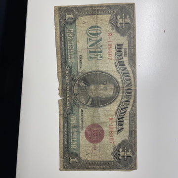 1923 Dominion of Canada large note R-108697 very good with small 1/4” rip bottom