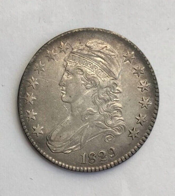 EE 120 PQ Almost Uncirculated 1829 Capped Bust Silver Half $- Collector’s dream