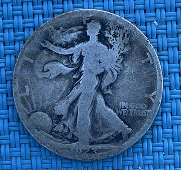 1923 s Silver Walking Liberty Half $ 100 yr old good coin!