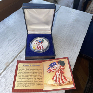 American Silver Eagle 1 oz Gift Box Random Date Colorized fun collectible