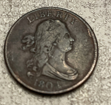 1804 crosslet 4 with stems half cent choice very fine nice collector coin