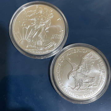2021 Pristine American Eagle 1oz Silver Set Ty 1 & Ty 2 Bid for Set