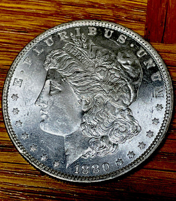1880 gorgeous Gem Brilliant Uncirculated Morgan Silver $ going gone!
