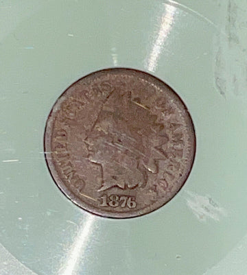 nice 1876 Indian cent good+ condition No Problems (100 Anniv USA) Bee free!