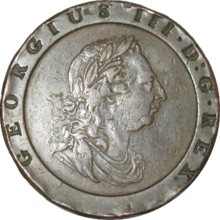 Britannia 1797 Twopence Large Copper Cartwheel Red & Brown Very NearUncirculated