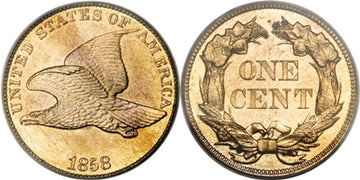 SMALL CENT, FLYING EAGLE (1857 - 1858) AVG CIRC - AG