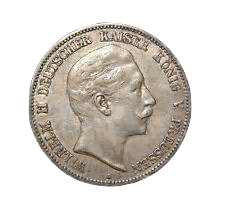 Germany, Prussia 1900A Funf 5 Mark Wilhelm ll Large Silver XF