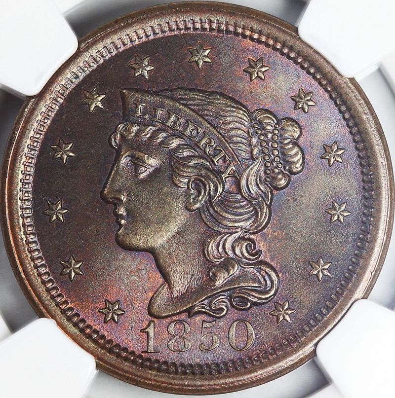 Large Cents-Braided Hair Coronet Cents (1839-57, 1868) - US CoinSpot