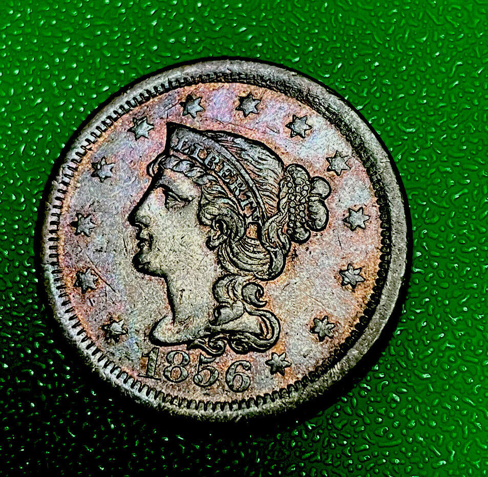 Lc12 BU 1856 Braided Hair large cent nice color fine great looker Free S&H