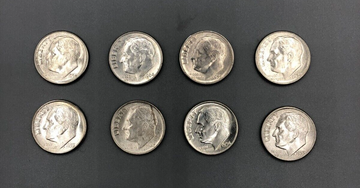 EP25: Lot of 8 Roosevelt Dimes / Silver / Fast Delivery