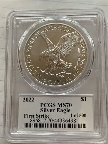 2022 silver Eagle ty2 R Brazile First Production PCGS MS70 free S&H