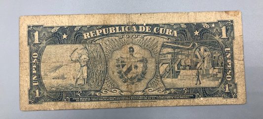 EP21: 1956 Caribbean 1 Peso Note / Good Condition / Collectors Item