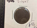 Draped bust half cent 1806 AG about good details - vintage coins- half cents