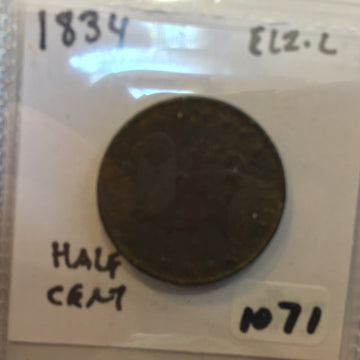 * Classic Head Half Cent 1834 - Fine Details
