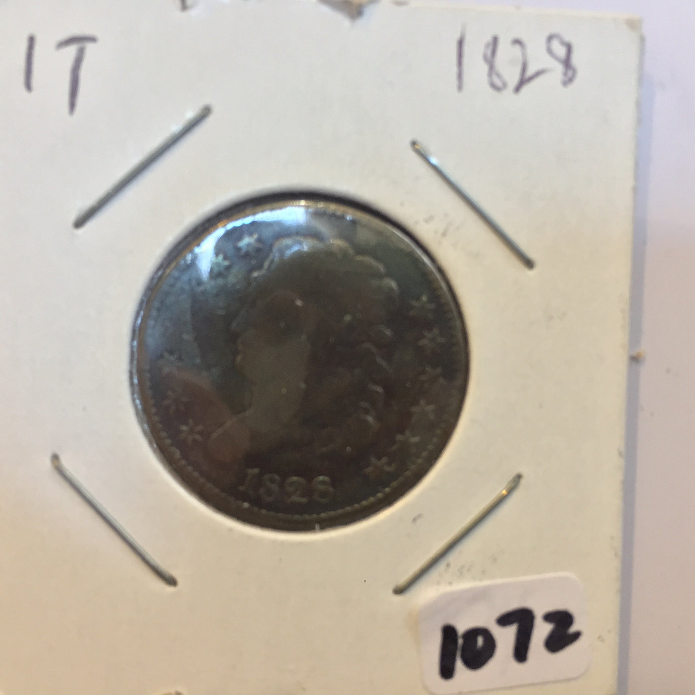 Classic Head Half Cent 1828 Very Fine VF - vintage coins - Half Cents - 13 stars