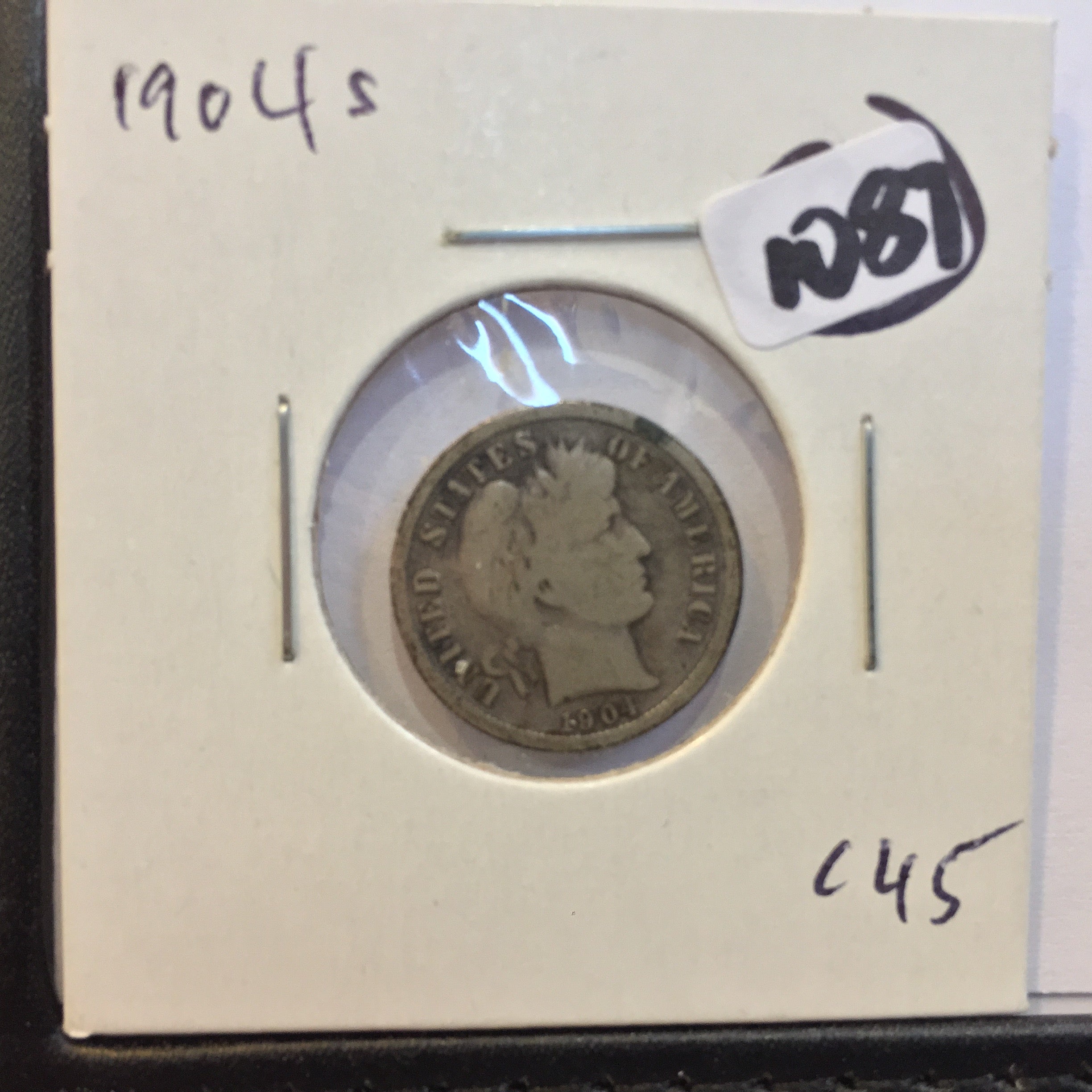 1916年 バーバー・ダイム銀貨！ S刻印！【美品】 cous-cd10bar.jpg