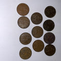 11 diff Fine English 1/4 Penny Farthing Coppers nice collection 1898 to 1936 - US CoinSpot