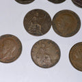 11 diff Fine English 1/4 Penny Farthing Coppers nice collection 1898 to 1936 - US CoinSpot