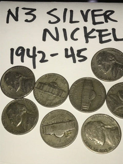 11 Mixed Jefferson Silver War Nickels 1942 - 1945 - US CoinSpot