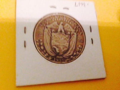 Panama 1933 Half Balboa Beautiful XF Silver