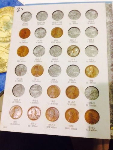 Nice Lincoln Set Collection 1909-1940 Almost Complete
