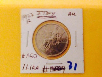 Italy1922R Tough Date Lire AU Bvono