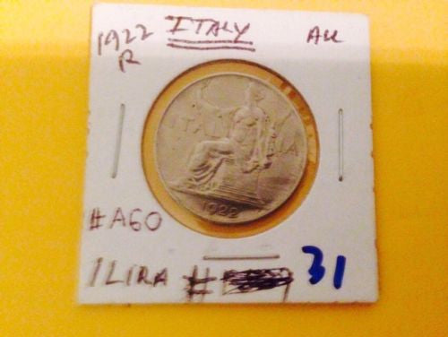 Italy1922R Tough Date Lire AU Bvono