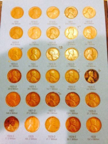 Nice Lincoln Set Collection 1909-1940 Almost Complete