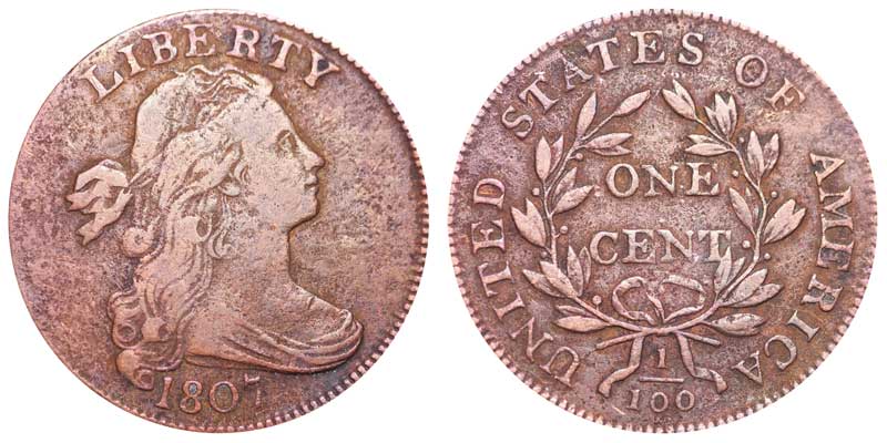 LARGE CENT, DRAPED BUST (1796- 1807) FINE