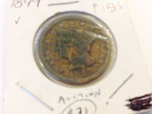 1849 Large Cent Very Good+ Clear - US CoinSpot