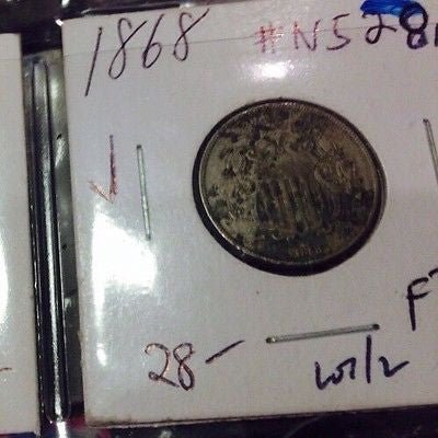 1868 5C Shield Nickel Better Than Fine Details - US CoinSpot