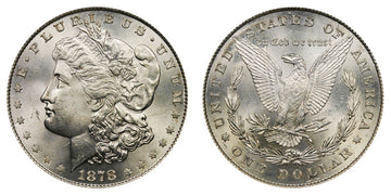 MORGAN SILVER DOLLAR - 1878 8 TAIL FEATHERS - UNCIRC MS62