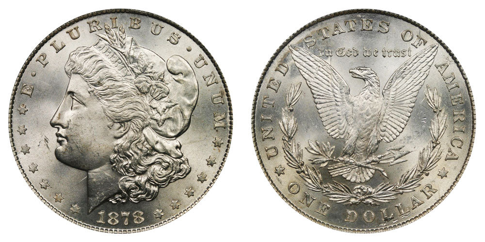 MORGAN SILVER DOLLAR - 1878 8 TAIL FEATHERS - UNCIRC MS64