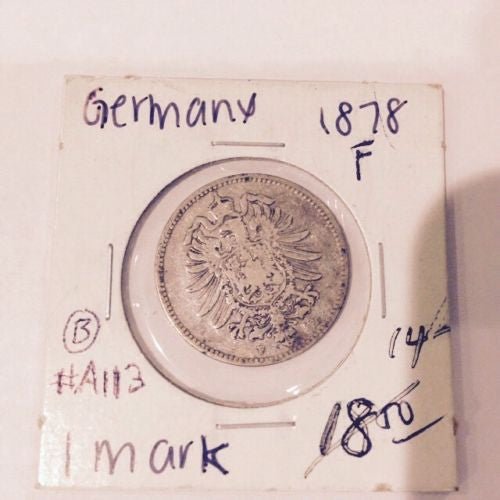 1878 F German Empire 1 Mark World Silver Coin - Germany - US CoinSpot