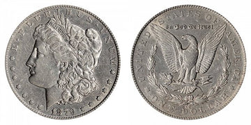 MORGAN SILVER DOLLAR - 1879 CC - AVG CIRC